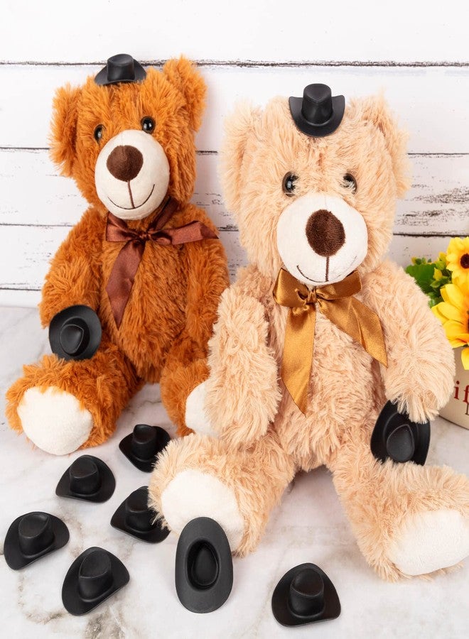 FFNIU 20Pcs Plastic Mini Western Cowboy Cowgirl Hat, Miniature Doll Hats, Cute Party Hats for Pretend Play Dollhouse Decoration - Image 2