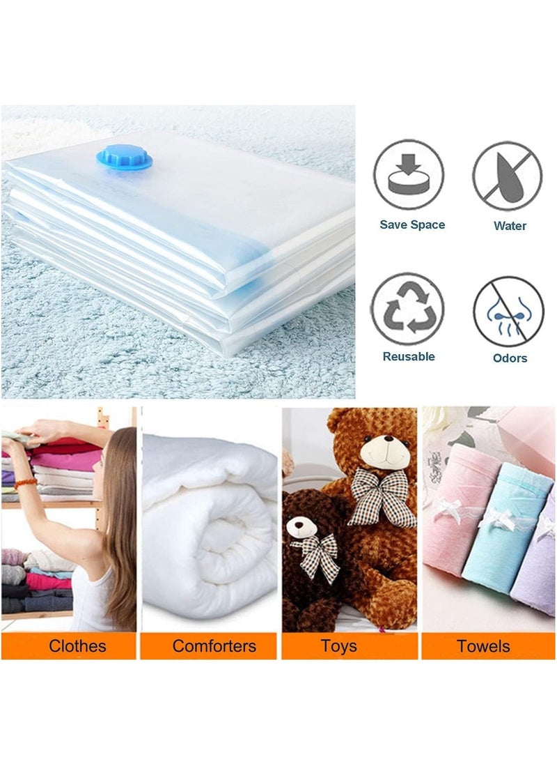 Generic - Vacuum Storage Bags Space Saving Bags for Comforters Clothes Pillow Bedding Blanket Storage, Double Zip Lock Seal & Leak Valve, Free Travel Hand Pump Included - Image 1