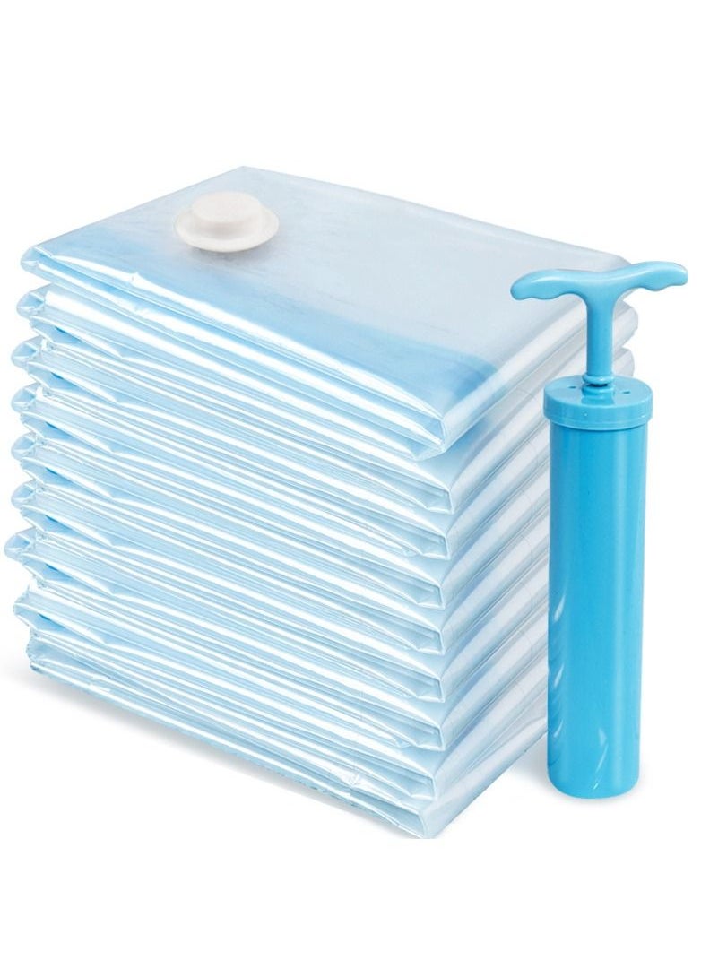 Generic - Vacuum Storage Bags Space Saving Bags for Comforters Clothes Pillow Bedding Blanket Storage, Double Zip Lock Seal & Leak Valve, Free Travel Hand Pump Included - Image 1