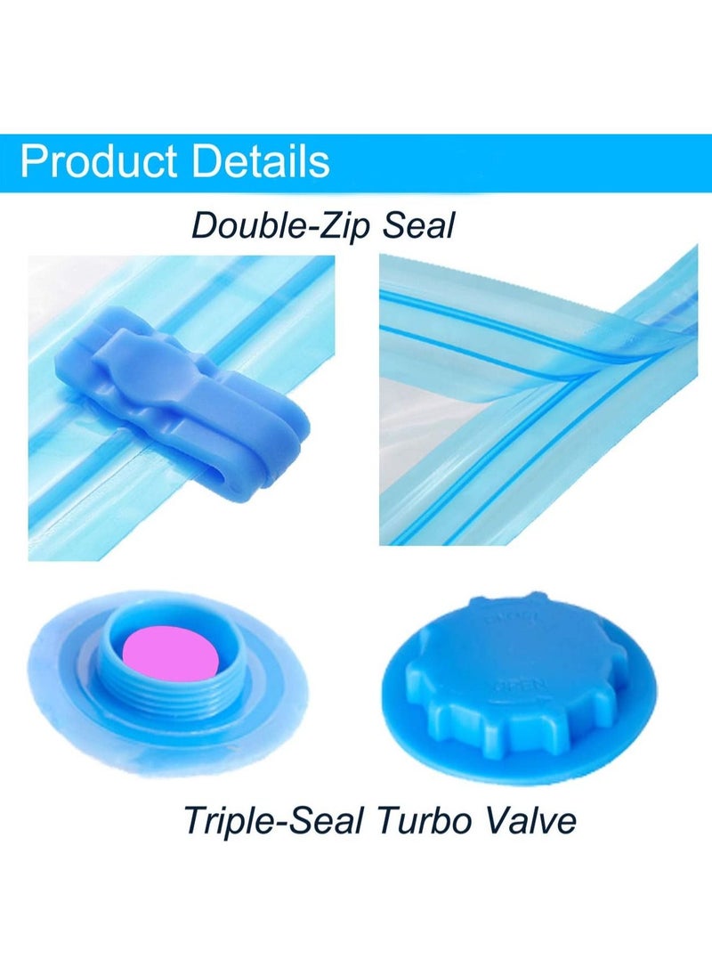 Generic - Vacuum Storage Bags Space Saving Bags for Comforters Clothes Pillow Bedding Blanket Storage, Double Zip Lock Seal & Leak Valve, Free Travel Hand Pump Included - Image 1