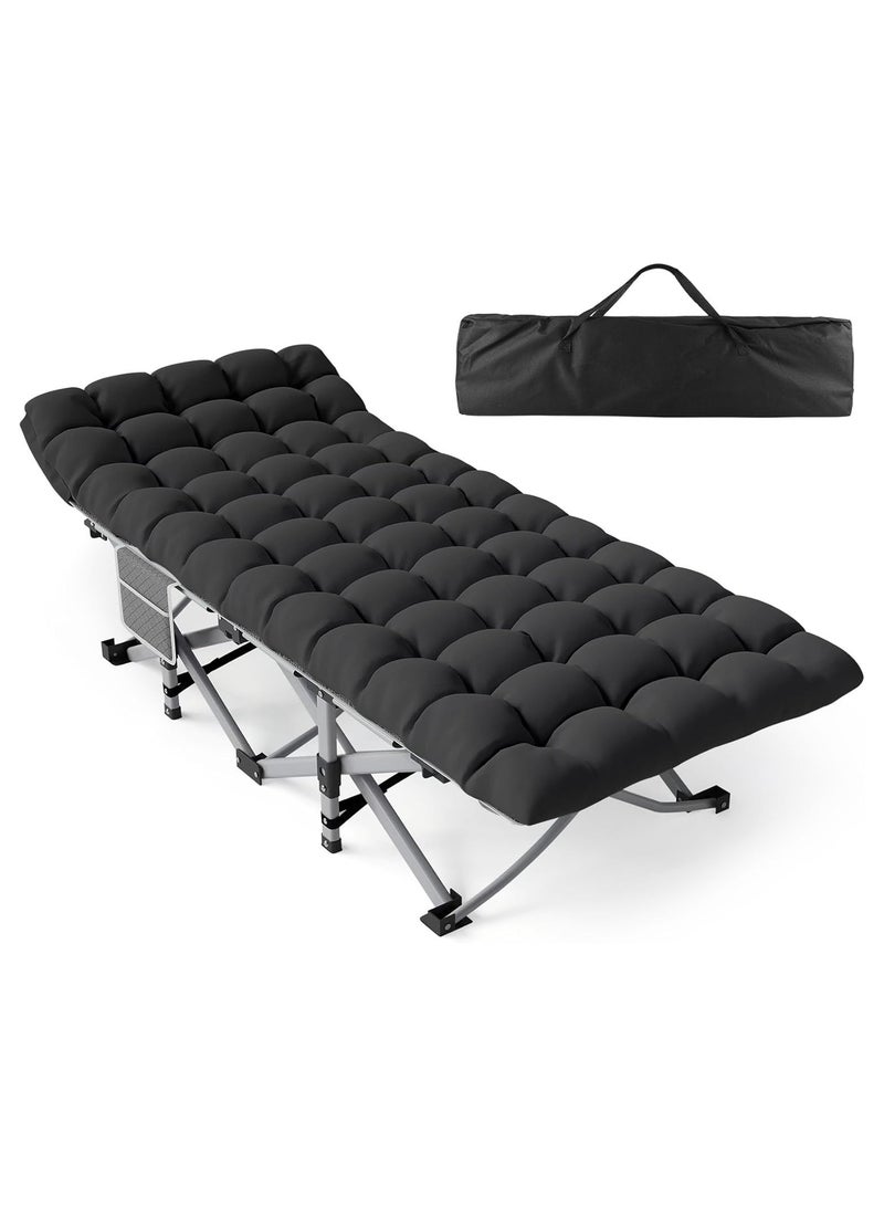 Adult Camping Cot, Heavy-Duty Portable Folding Cot with Mattress, Ideal for camping, travel, tent stays, day beds, and home guest use. Foldable padded sleeping cot with 226KG max load capacity - Image 1