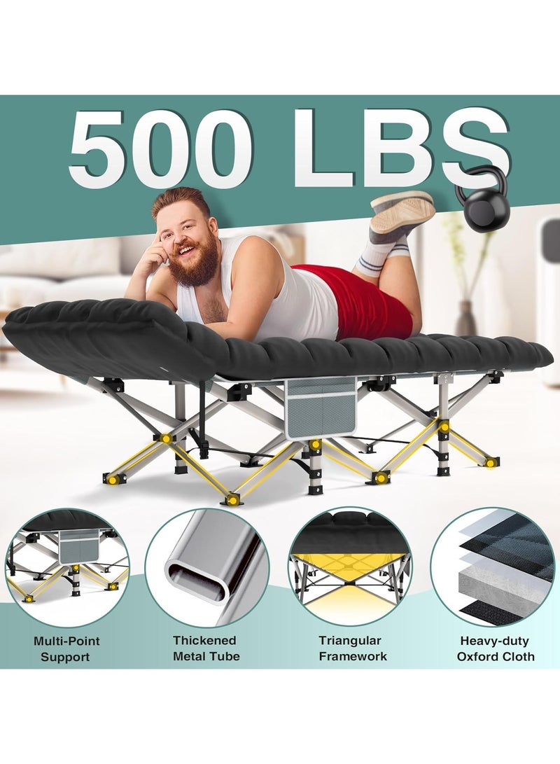 Adult Camping Cot, Heavy-Duty Portable Folding Cot with Mattress, Ideal for camping, travel, tent stays, day beds, and home guest use. Foldable padded sleeping cot with 226KG max load capacity - Image 5
