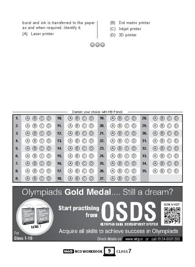 null - National Cyber Olympiad (NCO) Work Book for Class 7 - Quick Recap, MCQs, Previous Years Solved Paper and Achievers Section - NCO Olympiad Books For 2022-2023 Exam - Image 1