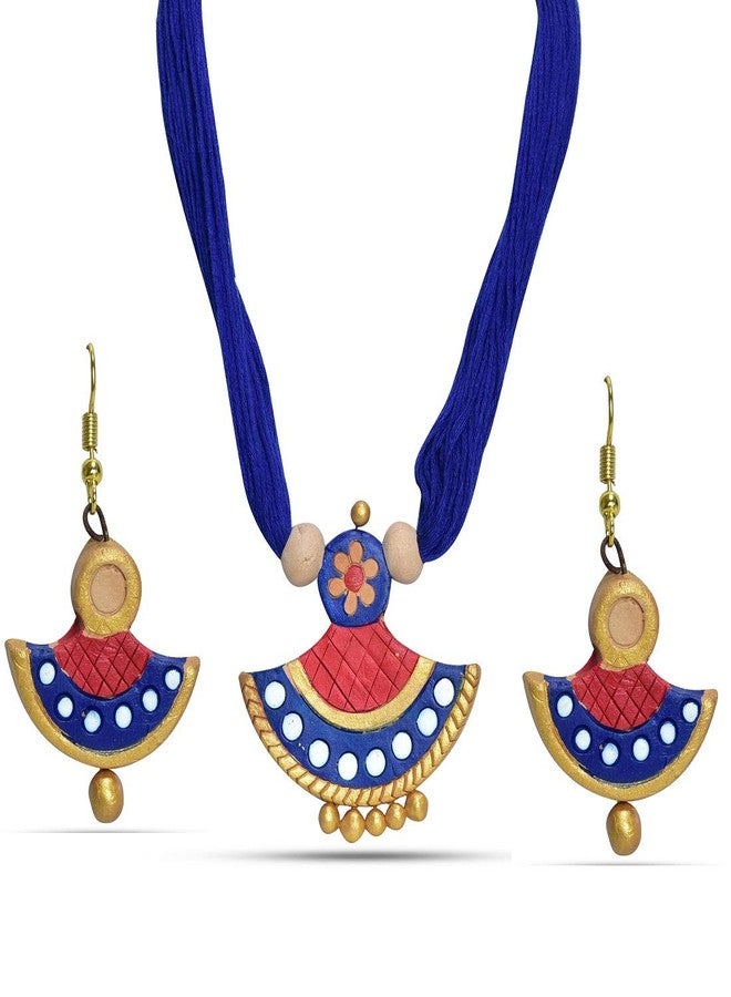 RAI COLLECTION مجموعة راي كوليكشن، عقد من خيوط الطين الأزرق للنساء - Image 1