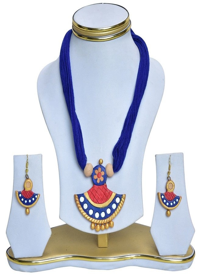 RAI COLLECTION مجموعة راي كوليكشن، عقد من خيوط الطين الأزرق للنساء - Image 5