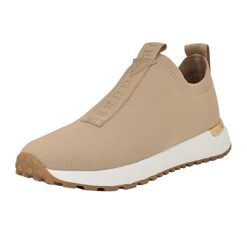 Guess Women's FARROO Sneaker, Light Natural 110, 5.5 - Image 1