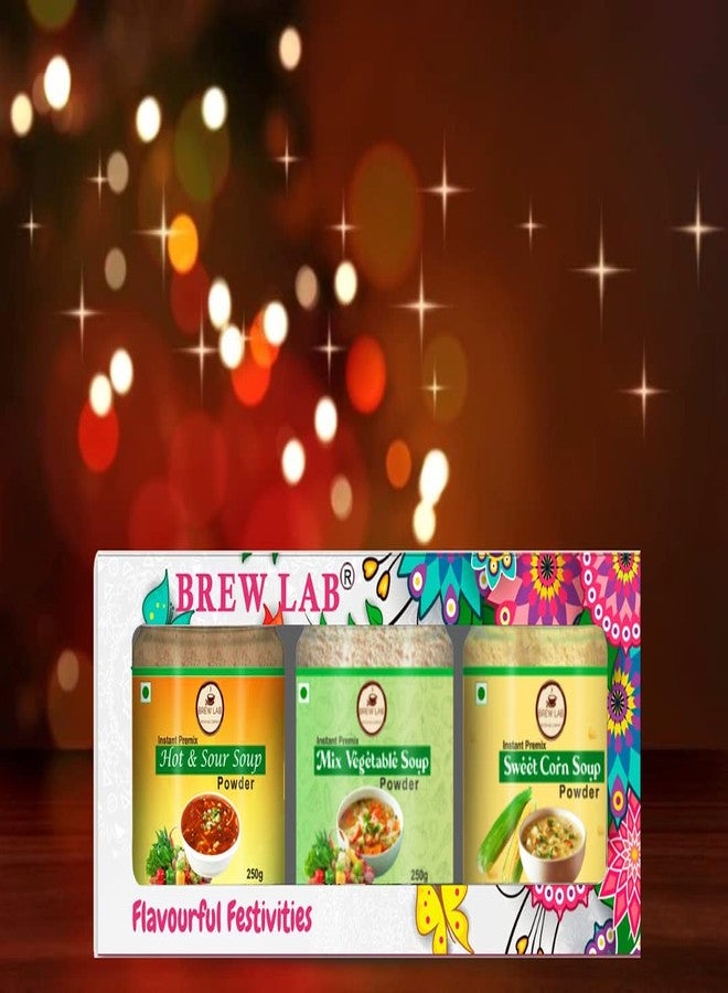 Brew Lab Festival Gift Set of Mix Vegetable, Sweet Corn, and Hot & Sour Soup || Gift Pack || Diwali gift hampers | Festive Gift Box | - Image 4