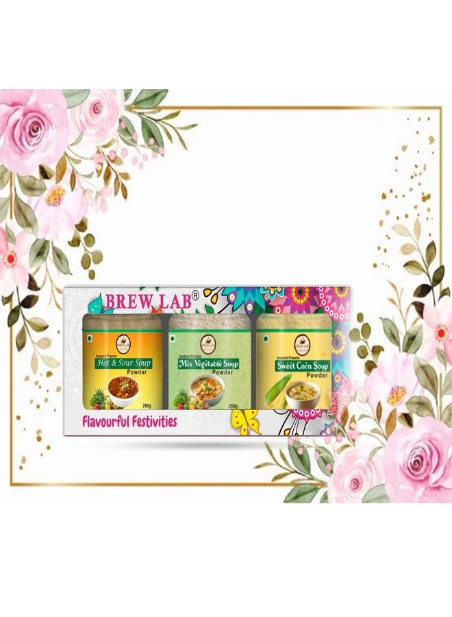 Brew Lab Festival Gift Set of Mix Vegetable, Sweet Corn, and Hot & Sour Soup || Gift Pack || Diwali gift hampers | Festive Gift Box | - Image 3