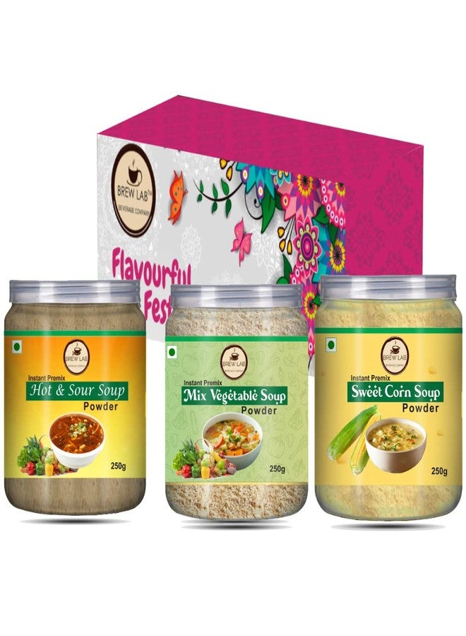 Brew Lab Festival Gift Set of Mix Vegetable, Sweet Corn, and Hot & Sour Soup || Gift Pack || Diwali gift hampers | Festive Gift Box | - Image 2