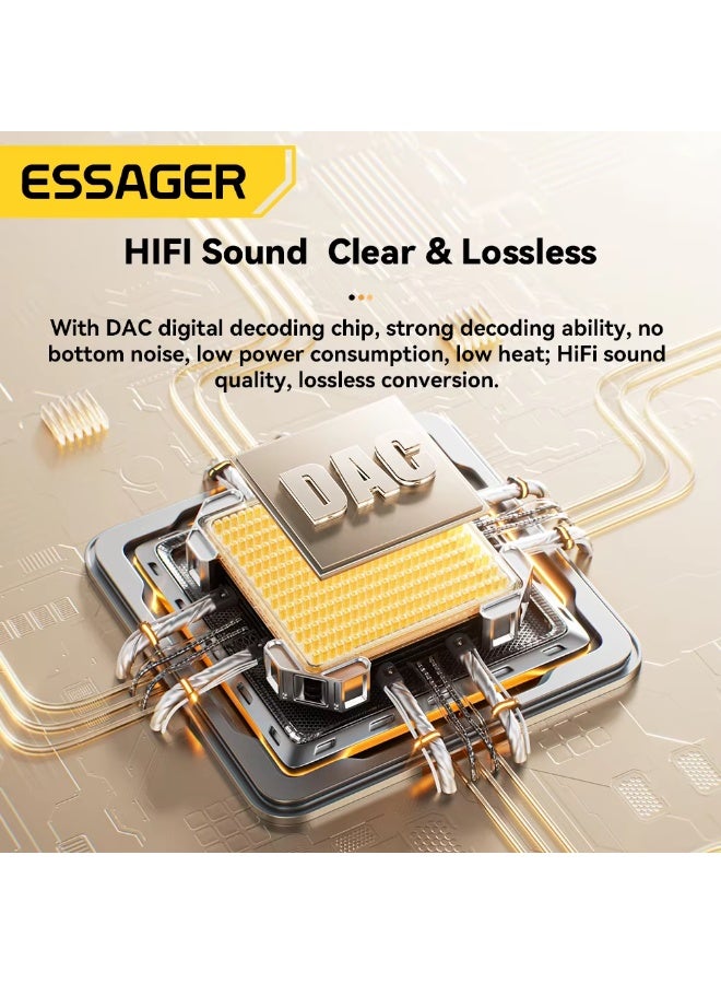 Essager Type-C to 3.5mm Headphone Jack AUX USB-C Cable Adapter for iphone Huawei Xiaomi ip Male to 3.5mm Female Audio Adapter - Image 4