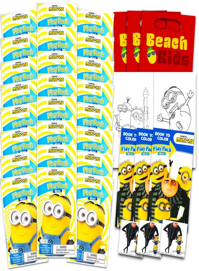 Minions Despicable Me Mini Party Favors Set for Kids - Bundle with 24 Minons Mini Grab n Go Play Packs with Coloring Pages, Stickers and More | Despicable Me Birthday Party Supplies - Image 1