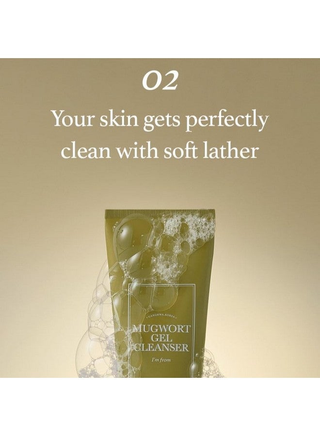 I'M FROM Mugwort Gel Cleanser 150Ml, Mugwort 60%, Calming, Soothing, Mild Low Ph Korean Face Wash For Sensitive Skin, Irritated Skin, Herbal, Hypoallergenic, Vegan