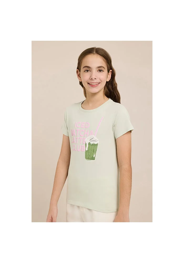 R&b Printed T-Shirt with Crew Neck and Short Sleeves