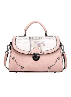 Pink small leather zip lock bag