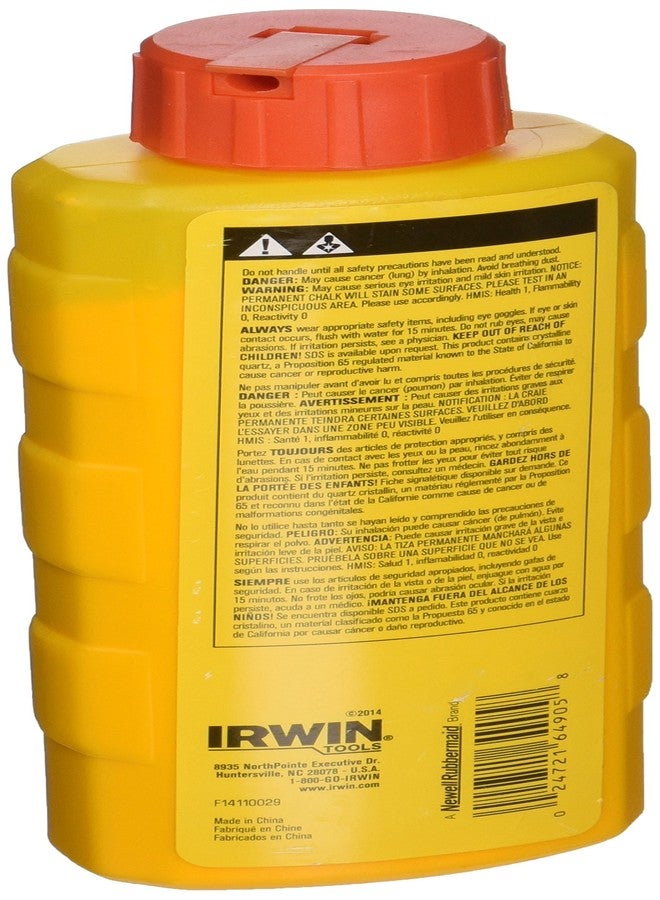 إيروين طباشير تحديد عالي الوضوح STRAIT-LINE من IRWIN Tools، 8 أونصة، برتقالي (64905ZR)، عبوة من قطعة واحدة - Image 3