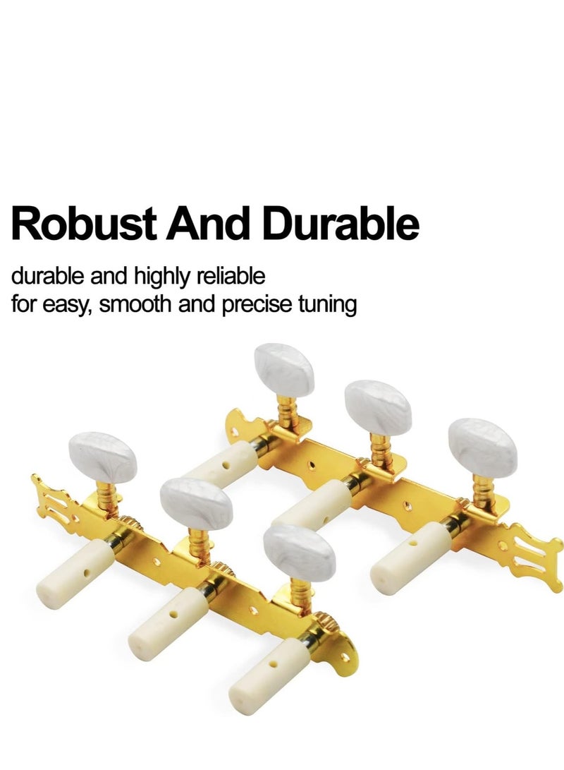SYOSI A set of 1R1L Gold Classical Guitar Tuning Pegs Keys Tuners Machine Heads - Image 3