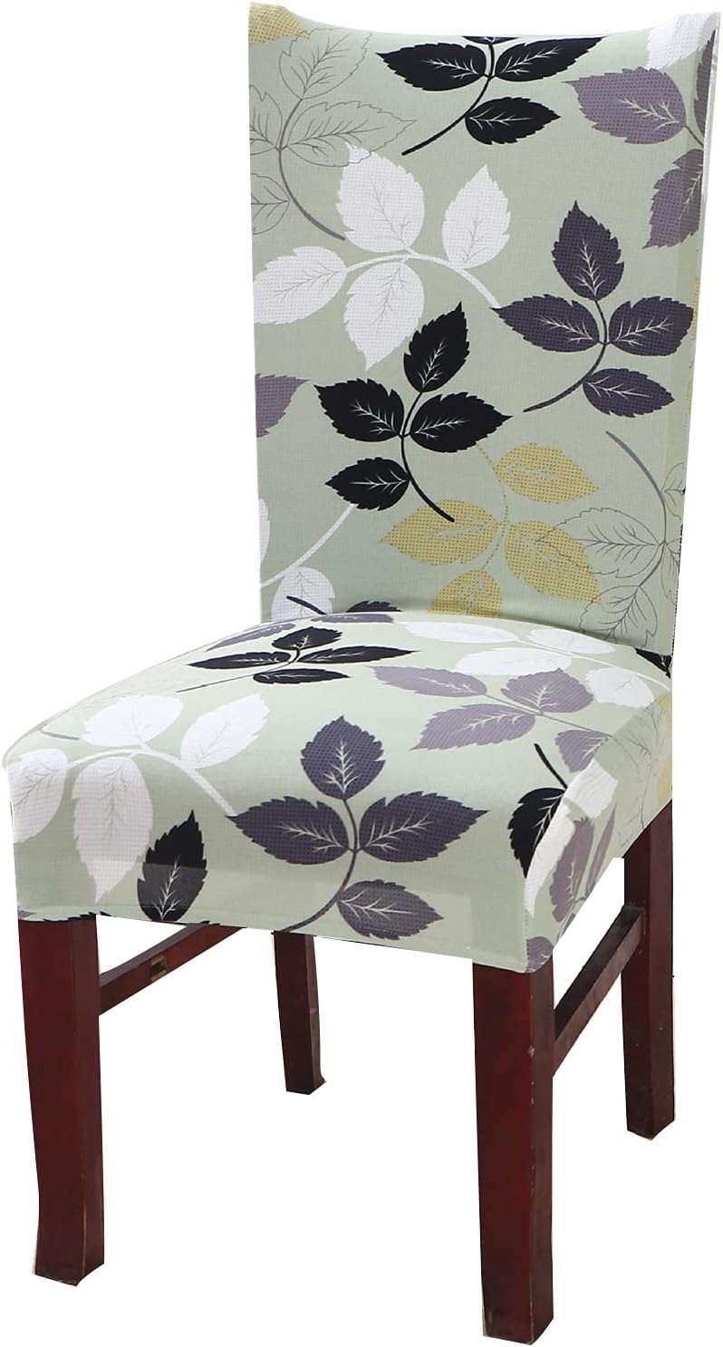 Stretch Chair Slipcovers, Milk Silk Print Soft Stretch Chair Covers, Removable and Washable Chair Cover, Suitable for Restaurant, Wedding, Hotel Banquet, (Phoenix Coffee) 6pcs - Image 4