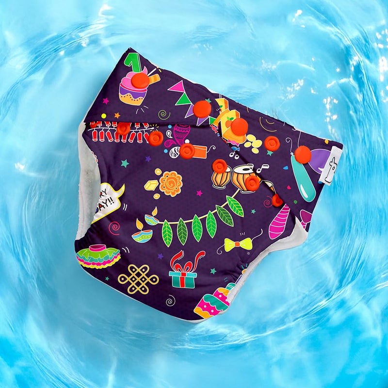 SuperBottoms Swimming Diapers for Babies & Toddlers - Reusable & Adjustable Swim Diapers - Washable Cloth Diapers - Skin Friendly Fabric - Easy to Clean - Fits 3M - 3Y - Image 5