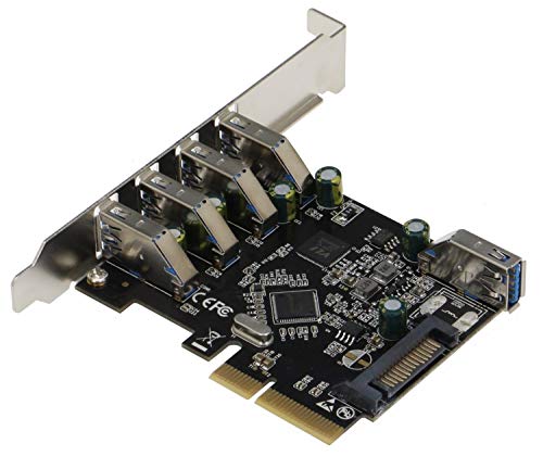 SEDNA - PCIe 5 Port (4E1I) USB 3.1 Gen II (10Gbps) Adapter Card with Low and Standard Profile Brackets - Image 3