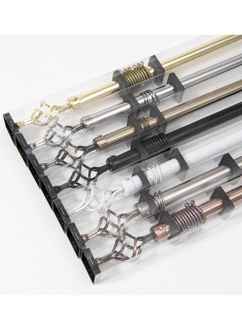 Heavy Duty Extendable Curtain Rod 2 Meter Adjustable Sturdy Steel Silver - Image 5