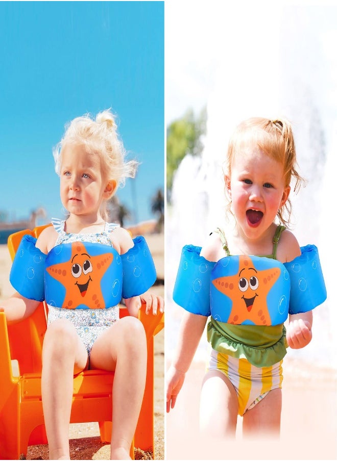 Kids Swim Vest, Foldable Swim Vest Jacket with Adjustable Safety Strap, Suitable for Children Aged 2, 3, 4, 5, 6, and 7 to Learn to Swim and Train  - Image 2