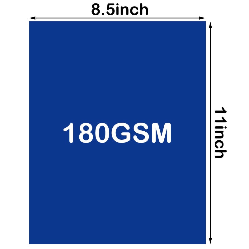 FLIPPED Cardstock 8.5 x 11,65Lb Cover Card Stock Royal Blue,180gsm Cover Cardstock for Printer,Copy Card Stock Paper for Printing, Invitations,Gift tags,Christmas Card (Royal blue, 40 Sheets) - Image 2