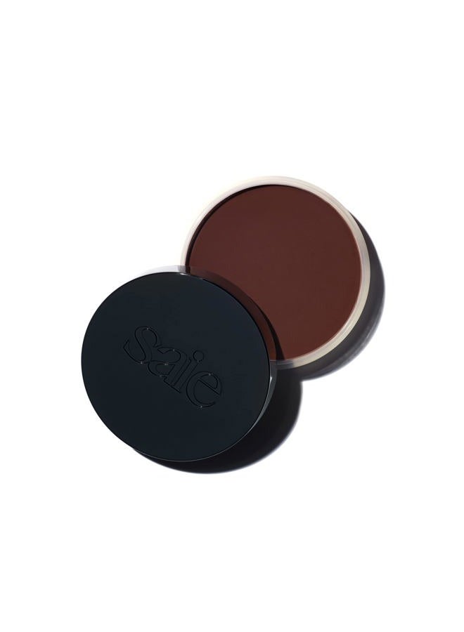Saie برونزر صن ميلت - برونزر كريمي قابل للبناء لنحت الوجه - كونتور كريمي بلمسة مخملية - برونز داكن (1 أونصة) - Image 1