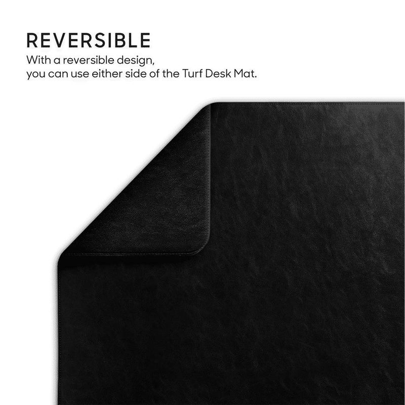 Daily Objects Large Premium Vegan Leather Desk Mat |Anti-Skid|Anti-Slip|85*45cm|Reversible Desk spread Turf Desk/Laptop Mat for Work from Home/Office/Gaming-Extended mouse pad & keyboard desk pad-Black - Image 5