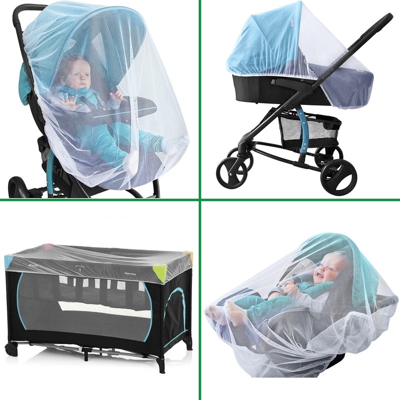 Universal Backpackers Baby Mosquito Net for Stroller Car Seat Bassinet Premium Infant Bug Netting for Jogger Carrier Pack N Play Toddler Canopy Gift Packaging 