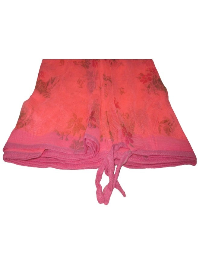 SXK Mosquito net Cotton Printed Double Bed for Mosquito Protection,Room Décor, 6x7Ft.Pink - Image 4