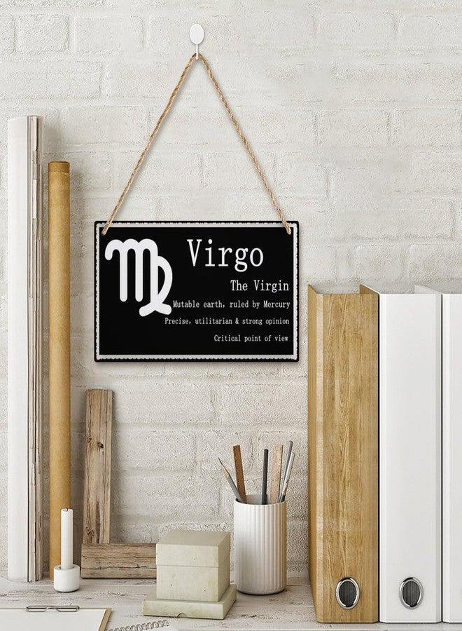 Henntile Virgo The Virgin - Beautiful Spiritual Gift Astrology Sign of The Zodiac Plaque 6 inch by 12 inch Hanging Sign, Decorative Wood Sign Home Decor,Wall Art - Image 3