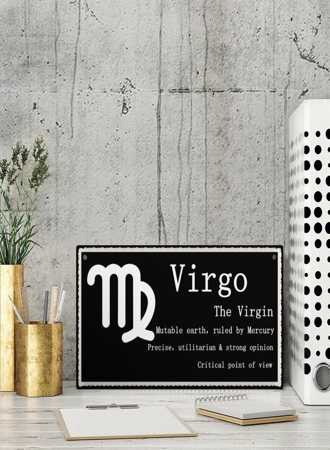 Henntile Virgo The Virgin - Beautiful Spiritual Gift Astrology Sign of The Zodiac Plaque 6 inch by 12 inch Hanging Sign, Decorative Wood Sign Home Decor,Wall Art - Image 4