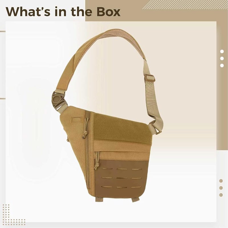 Anti Theft Khaki Oxford Sling Chest Bag For Men Crossbody Shoulder Bag - Image 3