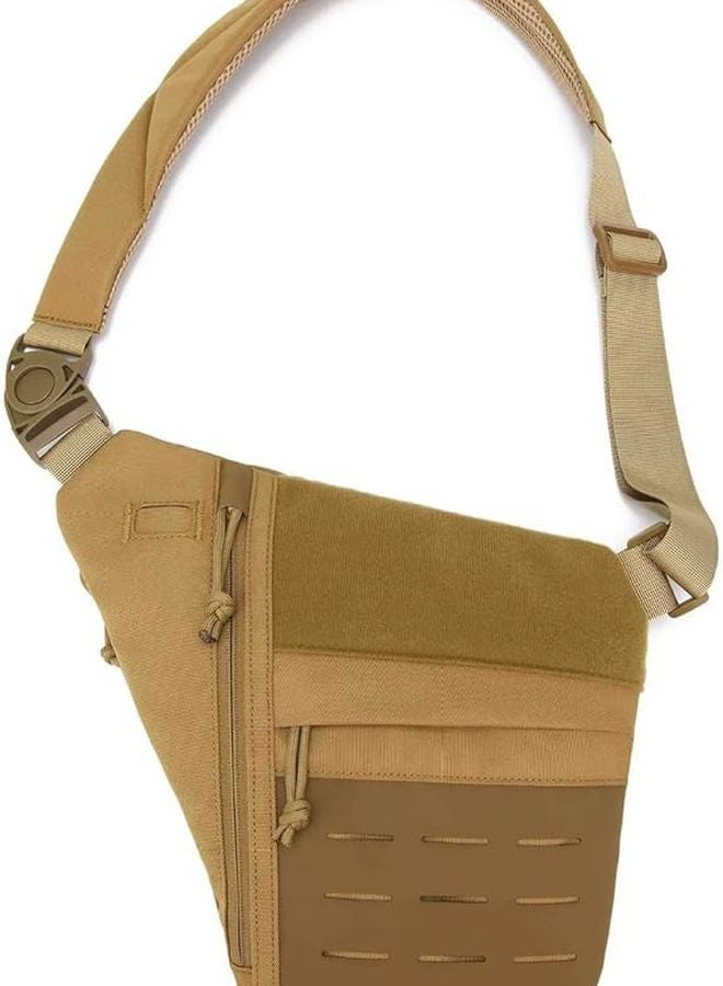 Anti Theft Khaki Oxford Sling Chest Bag For Men Crossbody Shoulder Bag - Image 2