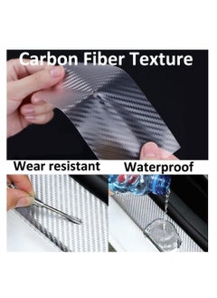 RATSAW Self Adhesive Clear Carbon Fiber Sticker Car Door Sill Trim Vinyl Wrap Sheet Protector Edge 7cm x 3m  - Image 5