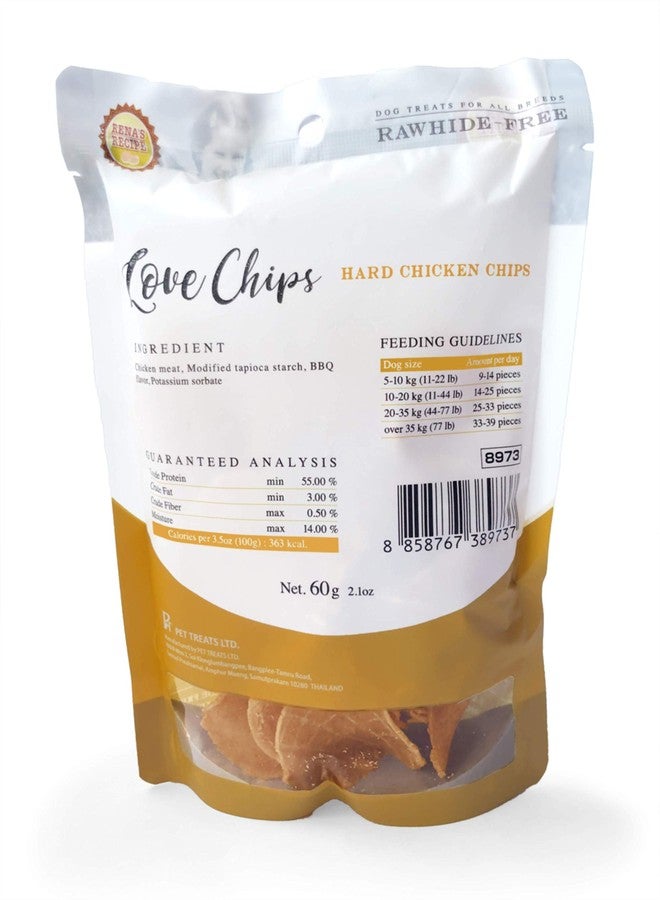 Rena's Recipe Love Chips Dog Treats (2.1 oz) BBQ Flavor Crunchy Chicken Chips - Image 5