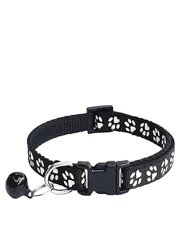 Cool Baby COOLBABY Adjustable Cat Collar Cute Pet With Removable Bell For Cats Small Dogs Black - Image 1