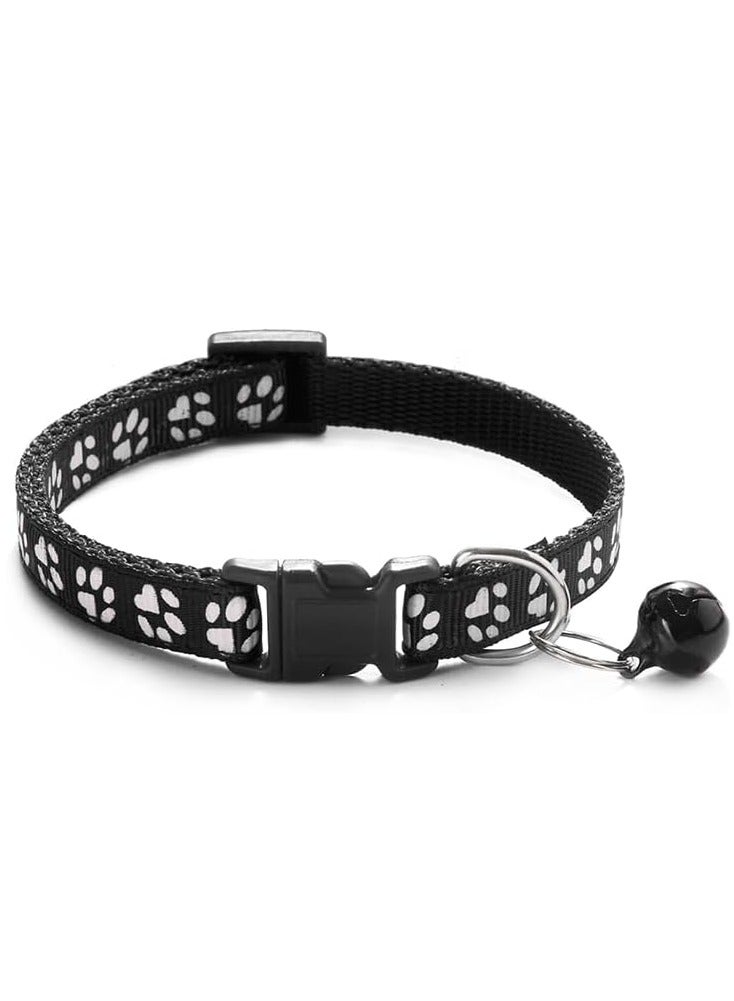 Cool Baby COOLBABY Adjustable Cat Collar Cute Pet With Removable Bell For Cats Small Dogs Black - Image 2