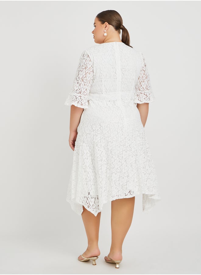 Styli Lace Handkerchief Dress  - Image 5