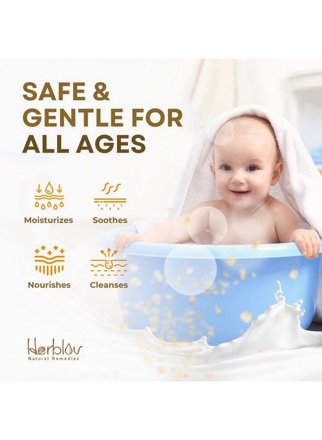 Herblov Oatmeal Honey Goat'S Milk Soap Bar - Natural Bar Soap For Women, Men, Kids, Itchy Skin, Eczema, Psoriasis, Rash, Sunburn Skincare - Calming Colloidal Oatmeal Face Cleanser & Body Wash, Made In Usa - Image 1