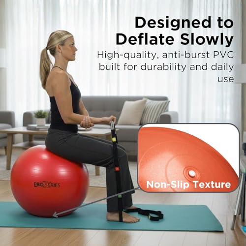 TheraBand Thera-Band Standard Exercise Balls - Red, 21" (55cm) - Image 3