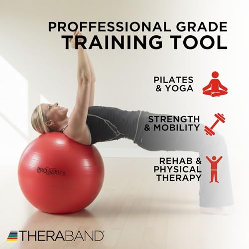 TheraBand Thera-Band Standard Exercise Balls - Red, 21" (55cm) - Image 4