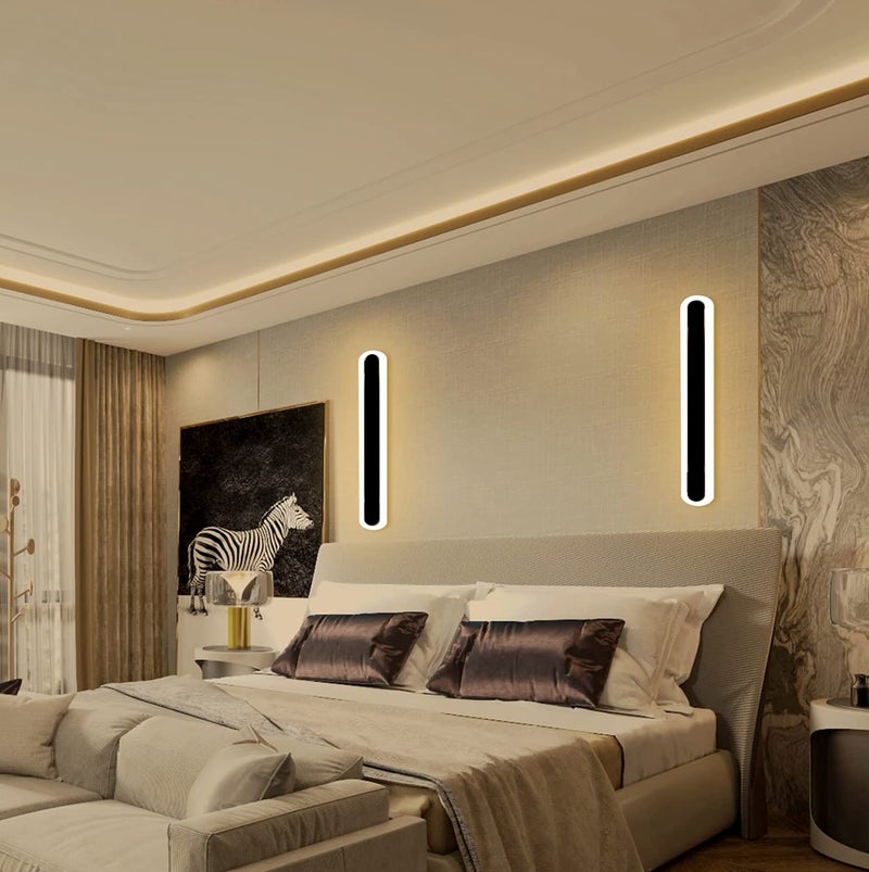 Groeien Pack of 2 LED 15 Watts Round Frosted Acrylic Wall Lamp Mirror Bathroom Picture Wall Light(Warm White) (2) - Image 2
