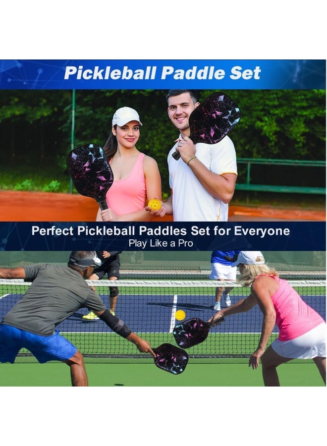 Pickleball Paddles, USAPA Approved Fiberglass Surface Pickleball Set with Pickleball Rackets, Pickleball Paddles Set ​for Men Women - Image 5