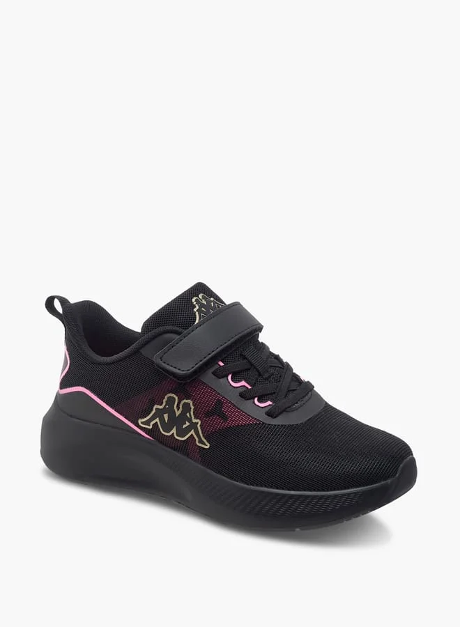 كابا Girls' Logo Detail Sports Shoes with Hook and Loop Closure