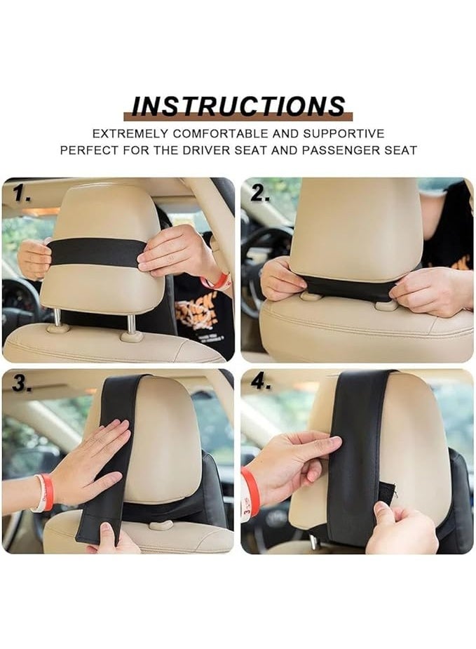 Memory Foam Car Neck Rest Pillow, Car Seat Headrest Support Cushion, 1 Pack - Image 5