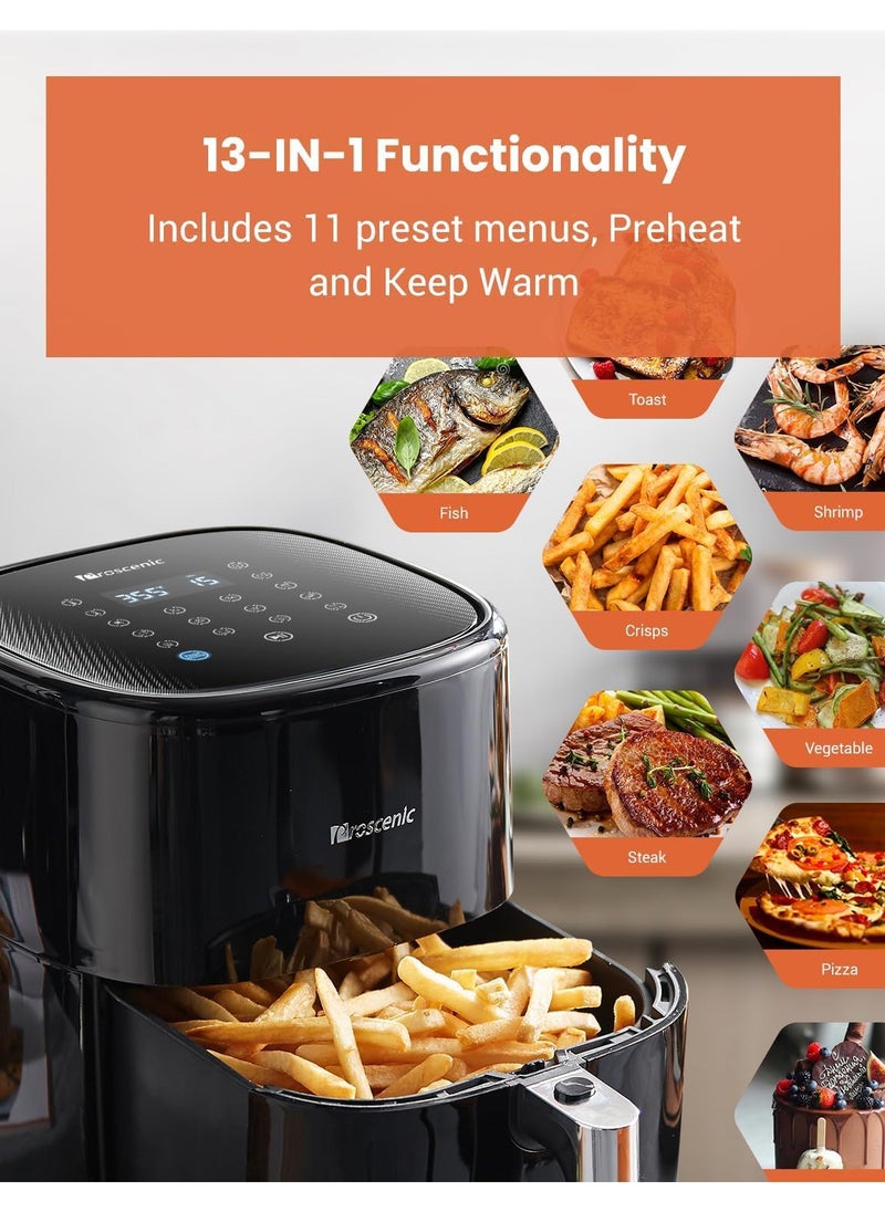 Proscenic - Air Fryer 5L, Smart Air Fryer with 13 Presets & Shake Reminder, LED Touch Screen, Compatible with APP & Alexa, 100+ Online Recipes, Low-Noise, Non-Stick Basket, 1500W T22 - Image 1