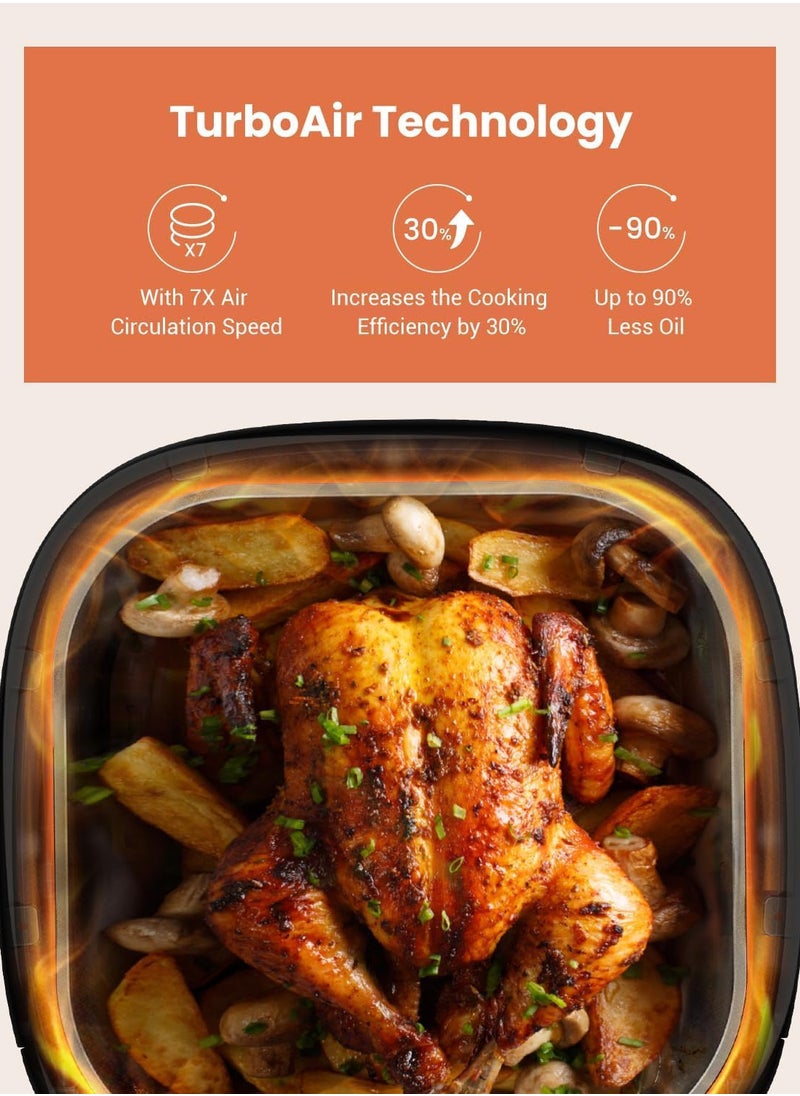 Proscenic - Air Fryer 5L, Smart Air Fryer with 13 Presets & Shake Reminder, LED Touch Screen, Compatible with APP & Alexa, 100+ Online Recipes, Low-Noise, Non-Stick Basket, 1500W T22 - Image 1
