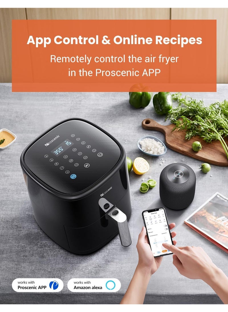 Proscenic - Air Fryer 5L, Smart Air Fryer with 13 Presets & Shake Reminder, LED Touch Screen, Compatible with APP & Alexa, 100+ Online Recipes, Low-Noise, Non-Stick Basket, 1500W T22 - Image 1