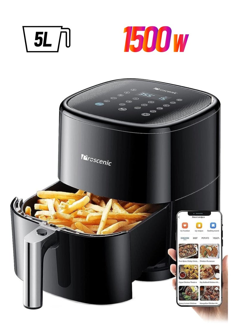 Proscenic - Air Fryer 5L, Smart Air Fryer with 13 Presets & Shake Reminder, LED Touch Screen, Compatible with APP & Alexa, 100+ Online Recipes, Low-Noise, Non-Stick Basket, 1500W T22 - Image 1